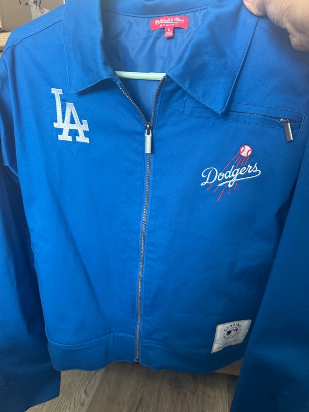 Mitchell & Ness Royal Blue Dodgers Zip-Up Jacket